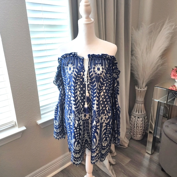 NWT Red Carter Blue Mini Dress/Swim Coverup - Picture 3 of 9